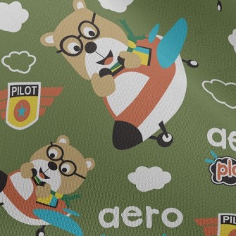Bear Plane Chiffon