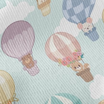 Cute Animal Hot Air Balloon Standard Corduroy