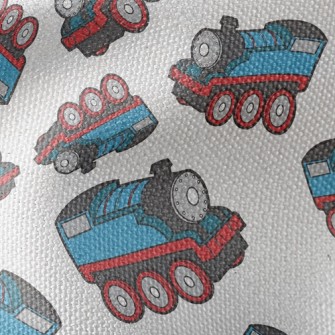 Little Blue Train Waterproof Canvas