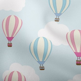 Blue Sky White Clouds Hot Air  Dobby