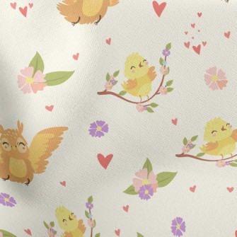 Happy Owl And Bird Stretch Ponte