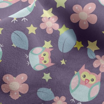 Flower Owl Micro Fleece