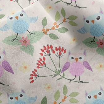 Flower Owl Micro Fleece