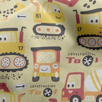 Construction Vehicle Excavator Micro Fleece