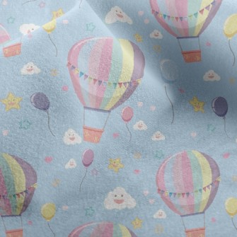 Happy Hot Air Balloon Micro Fleece