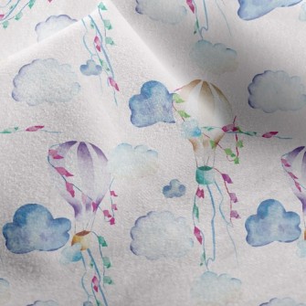 Festive Hot Air Balloon Micro Fleece