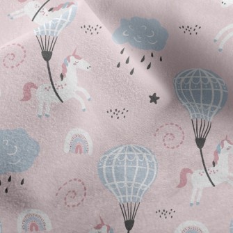 Unicorn Hot Air Balloon Micro Fleece
