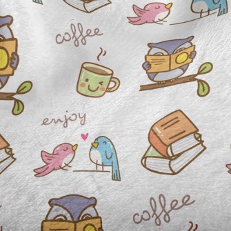 Coffee Bird Minky