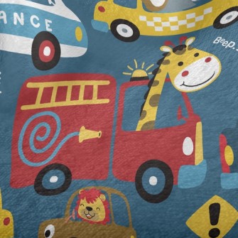 Taxi Fire Truck Minky
