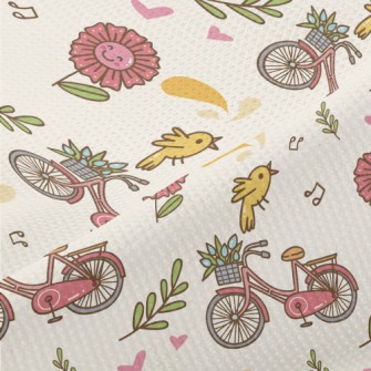 Singing Bird Bike Piqué