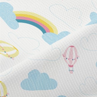 Rainbow Hot Air Balloon Piqué