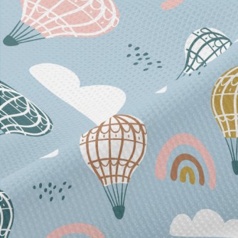 Rainbow Hot Air Balloon Piqué