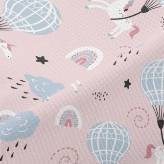Unicorn Hot Air Balloon Piqué