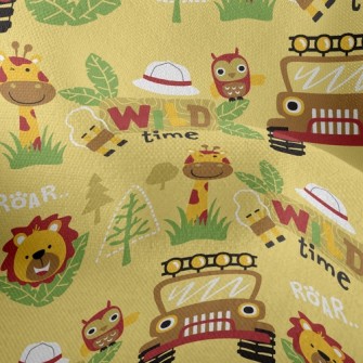 Lion Giraffe Jungle Car Lightweight Performance Linen