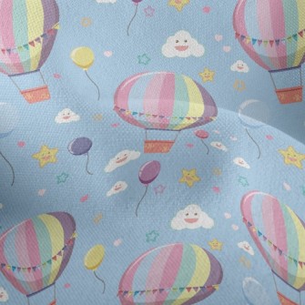 Happy Hot Air Balloon Lightweight Performance Linen