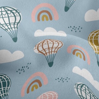 Rainbow Hot Air Balloon Lightweight Performance Linen