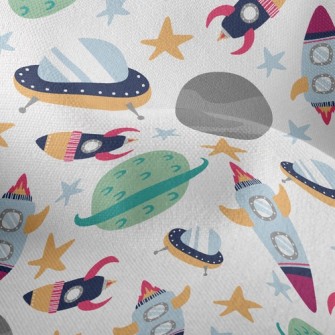 Space Planet Rocket Lightweight Performance Linen