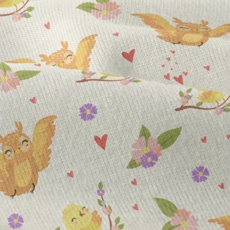 Happy Owl And Bird Modern Jersey