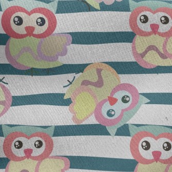 Striped Owl Jersey Backed Fleece