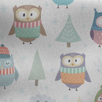 Cute Owl Jersey Backed Fleece