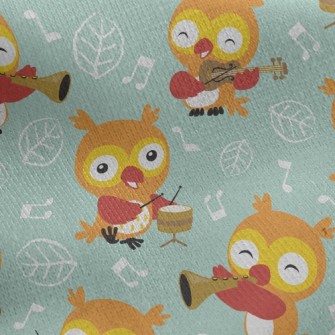 Musical Owl Jersey Backed Fleece