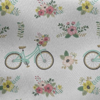 Flower Bike Jersey Backed Fleece
