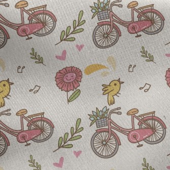 Singing Bird Bike Jersey Backed Fleece