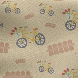 Yellow Bicycle Jersey Backed Fleece