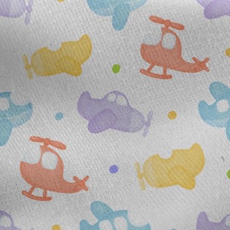 Aircraft Helicopter Jersey Backed Fleece