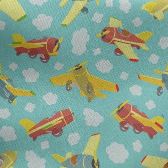 White Cloud Plane Jersey Backed Fleece