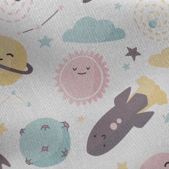 Rocket Sun Planet Jersey Backed Fleece