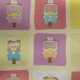 Color Tricycle Car Jersey Backed Fleece