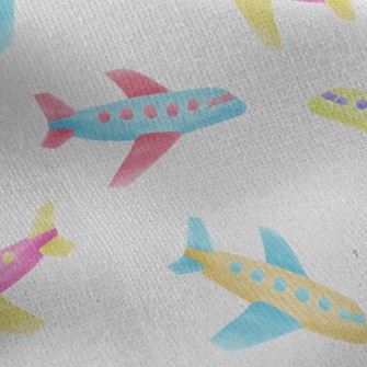 Cute Plane Jersey Backed Fleece