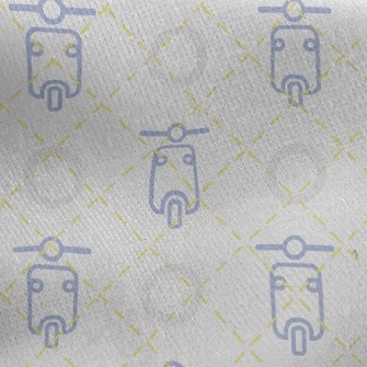 Cute Motorcycle Jersey Backed Fleece