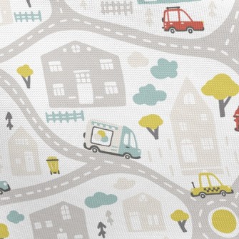 Road Map And Car Pongee