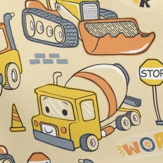 Construction Vehicle Pongee