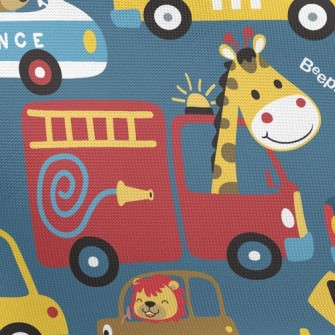 Taxi Fire Truck Pongee