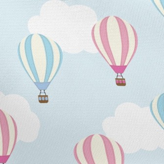 Blue Sky White Clouds Hot Air  Pongee