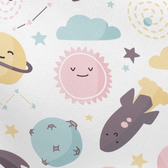 Rocket Sun Planet Pongee