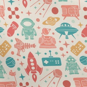 Robot Flying Saucer Rocket Pongee