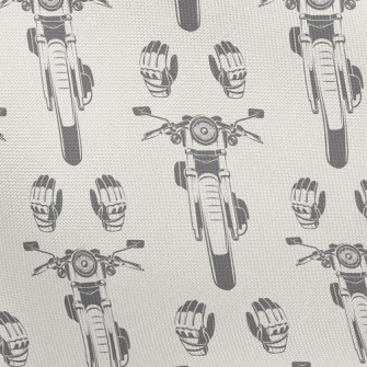 Retro Motorcycle Pongee