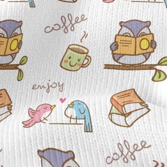Coffee Bird Stretch Jersey