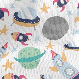 Space Planet Rocket Stretch Jersey