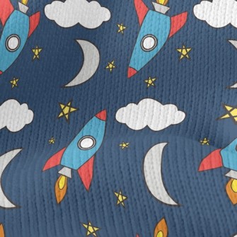 Moon And Rocket Stretch Jersey