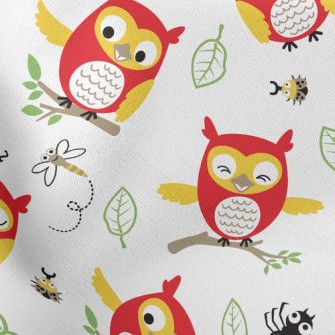 Bee Owl Lightweight Cotton Poplin