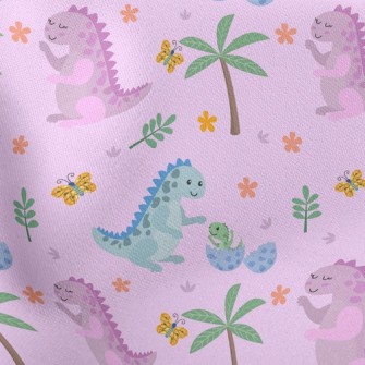 Butterfly Dinosaur Lightweight Cotton Poplin