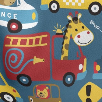 Taxi Fire Truck Lightweight Cotton Poplin