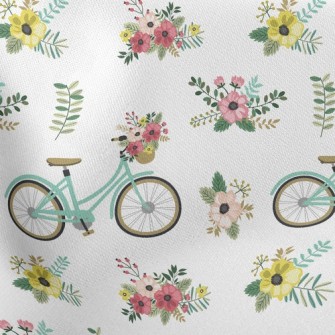 Flower Bike Lightweight Cotton Poplin