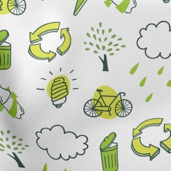 Environmental Graffiti Bicycle Lightweight Cotton Poplin