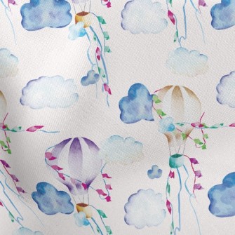 Festive Hot Air Balloon Lightweight Cotton Poplin